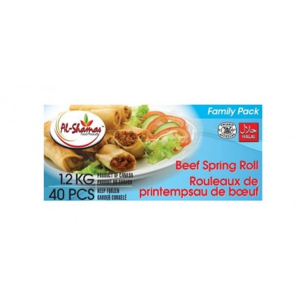 AL-SHAMAS BEEF SPRING ROLL 40PCS FAMILY PACK